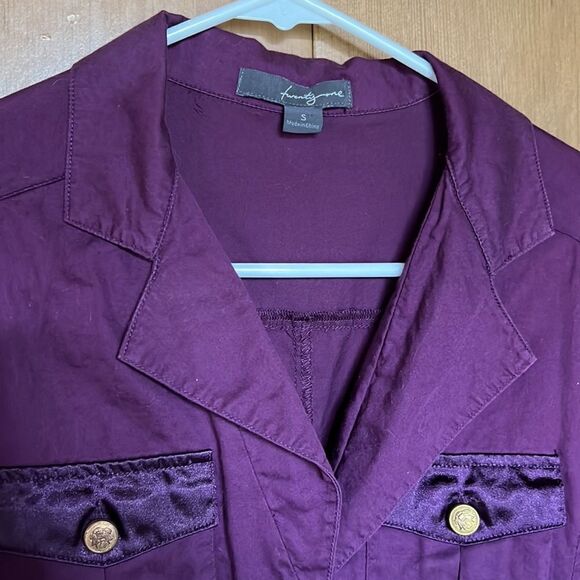 Forever 21 Purple Button-Front Dress - Picture 6 of 6